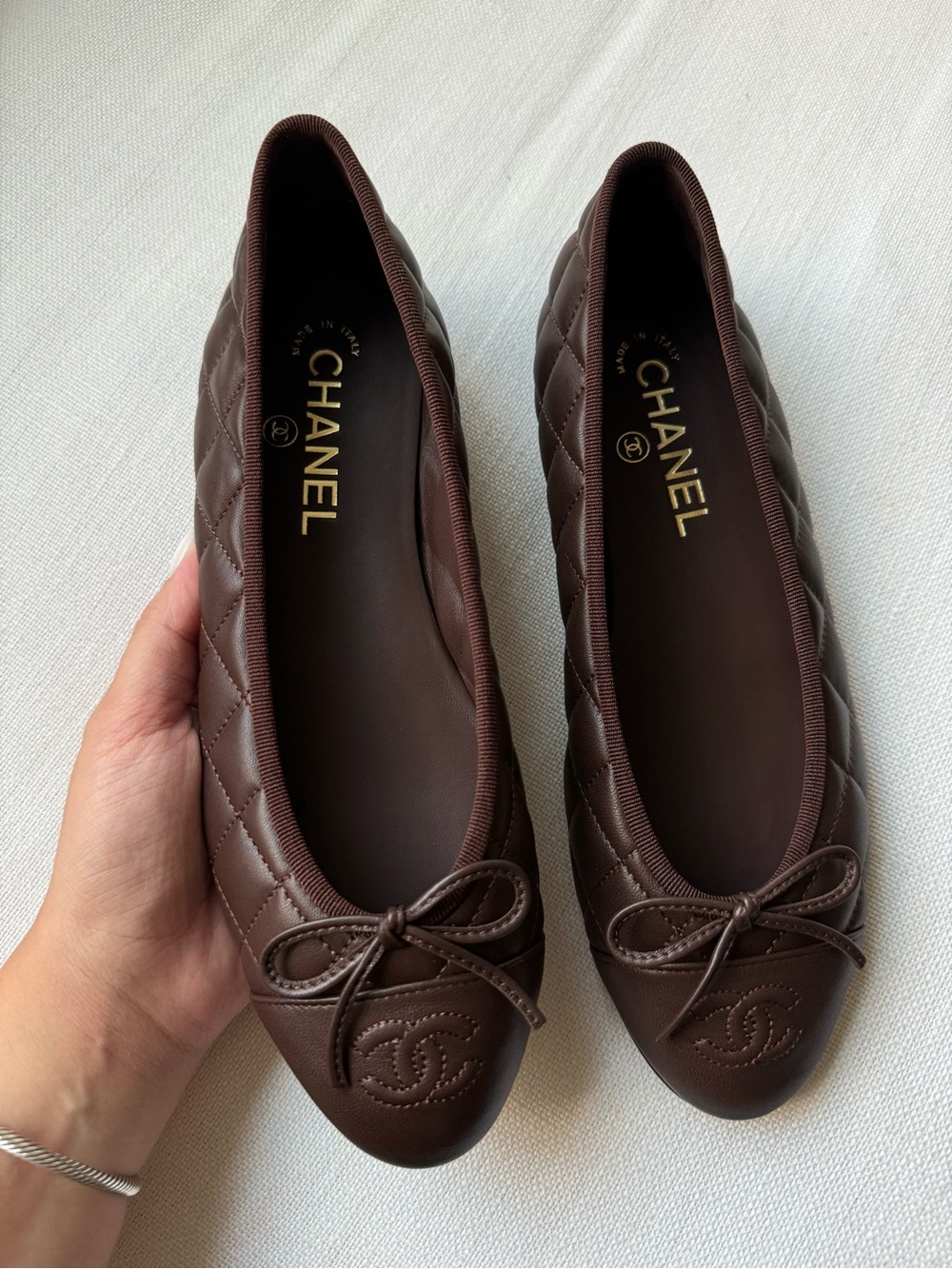 CHANEL Quilted brown Ballet - Picture 6 of 7